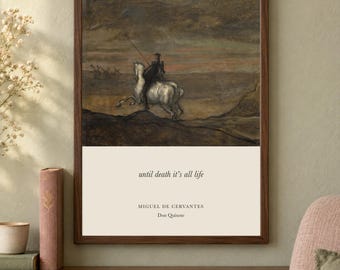 Don Quixote Quote Print, Miguel de Cervantes Literary Wall Art, 12x16 Matte Painting Poster