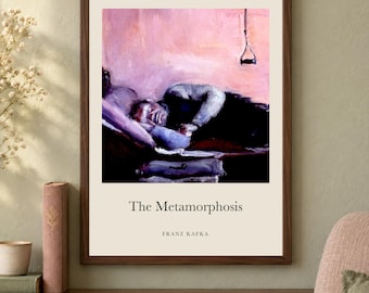 The Metamorphosis Title Print, Franz Kafka Literary Wall Art, 12x16 Matte Painting Poster