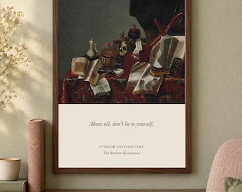 The Brothers Karamazov Quote Print, Fyodor Dostoevsky Literary Wall Art, 12x16 Matte Painting Poster