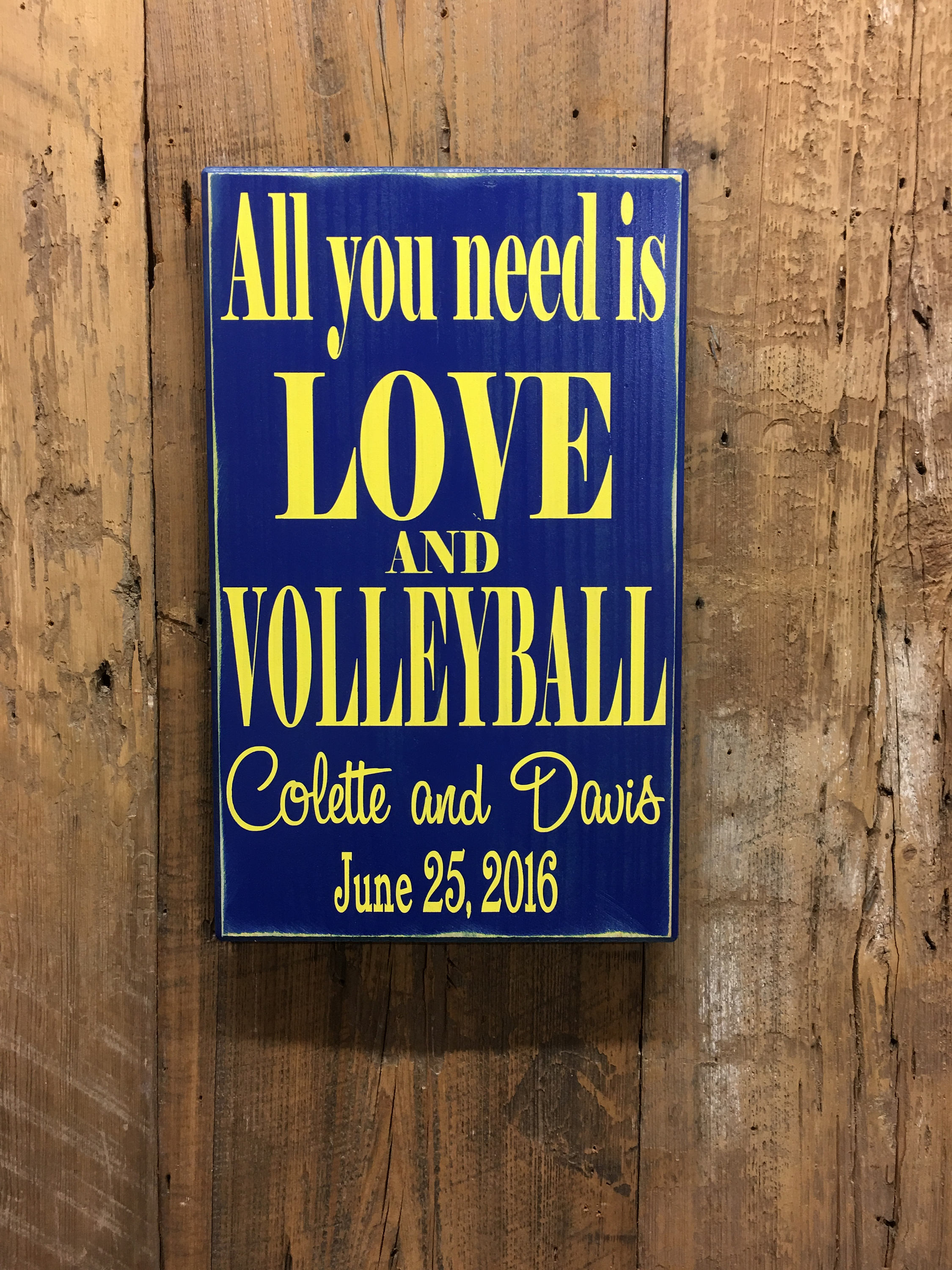 All you need is LOVE and VOLLEYBALL Gift for him 5th Etsy