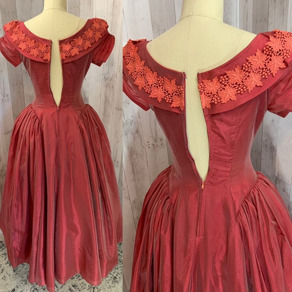 1940s Vintage Aline Party DRESS~Iridescent Sparkl… - image 10