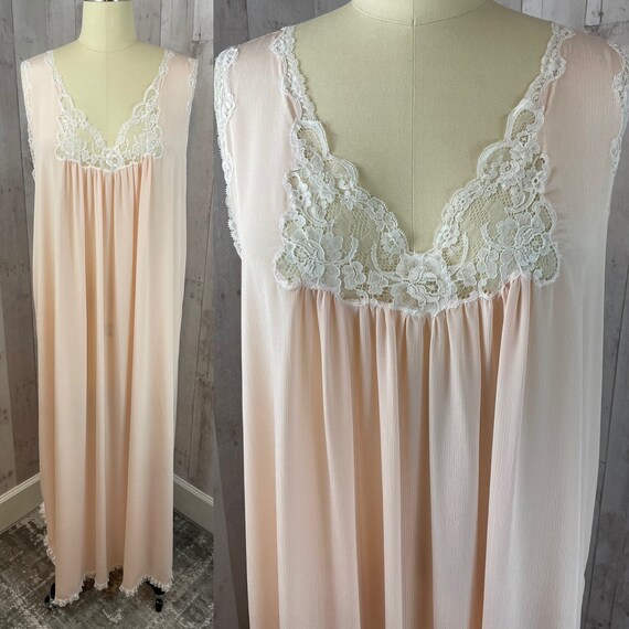 DIOR Vintage Nightgown 1980s Christian Dior Aprico