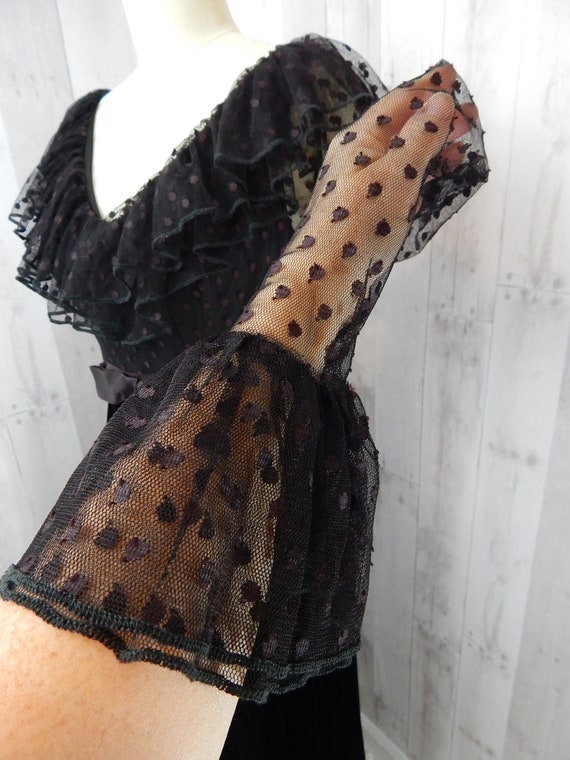 JEAN-LOUIS for I. Magnin, vintage 1960s evening gown, Brown Cream Chiffon evening dress