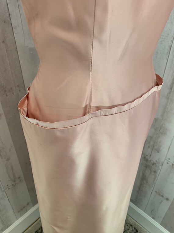 1940s True Vintage Party Dress~Blush Pale Pink Li… - image 5