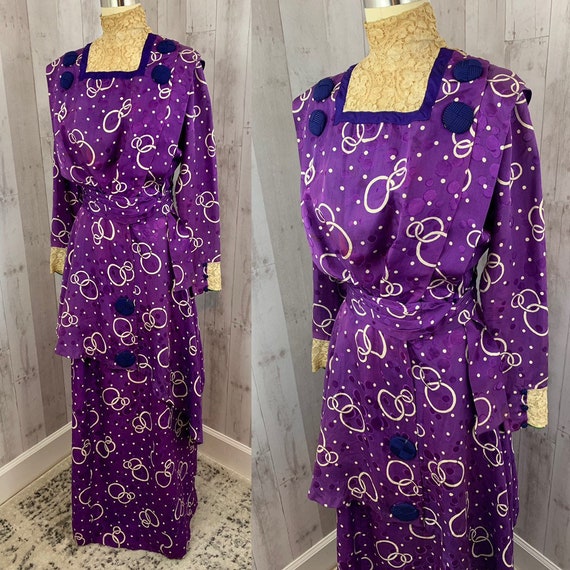 1900s-Antique Edwardian Gown~Paul Poiret Period Pu