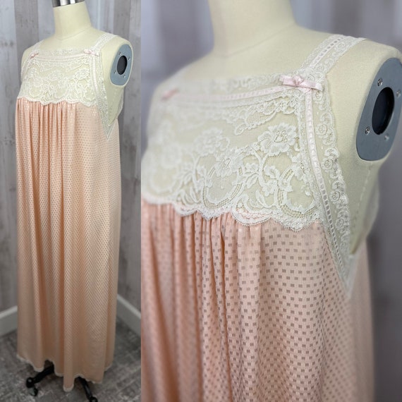 DIOR Vintage Nightgown 1980s Christian Dior Apric… - image 1