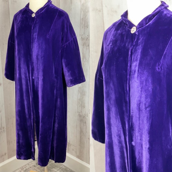 1950s Vintage Purple Velvet Opera Coat Lavender S… - image 5