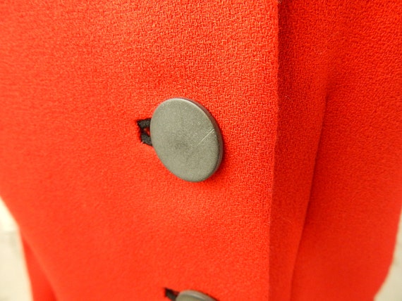 LILLI ANN 1970s Vintage Wool Jacket~ Cherry Red C… - image 10