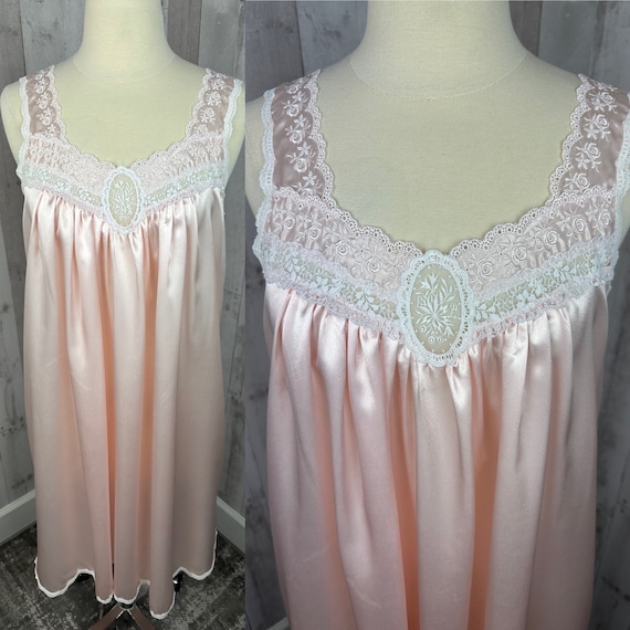 DIOR Vintage 1980s Christian Dior Pink Babydoll N… - image 1