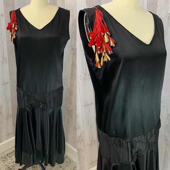 satin flapper dress