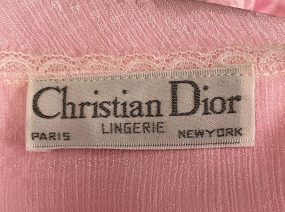 1980s Dior Vintage NEGLIGEE LINGERIE~Pale Pink Ba… - image 10