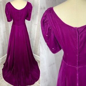 Vintage 1950s Velvet Tulle Glitter Ballgown Dress