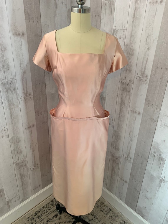 1940s True Vintage Party Dress~Blush Pale Pink Li… - image 3