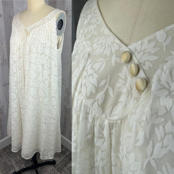 Vintage 1960s Shadowline 2pc Bridal White Negligé… - image 7