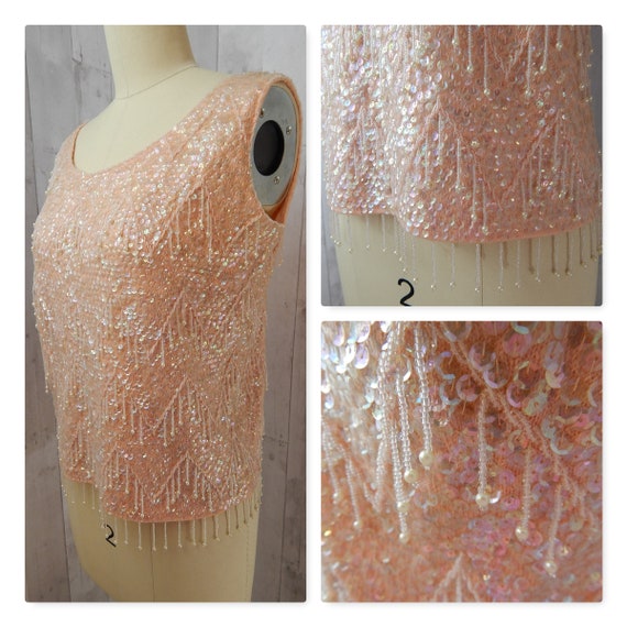 pale pink sequin top