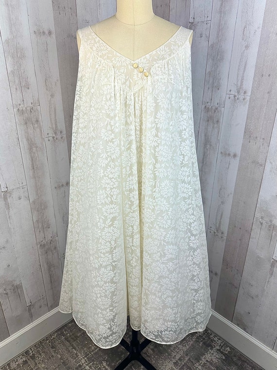 Vintage 1960s Shadowline 2pc Bridal White Negligé… - image 3