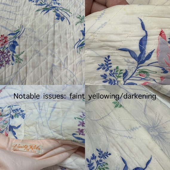 1940s Antique Quilted Dressing  Gown / Robe / Pei… - image 10