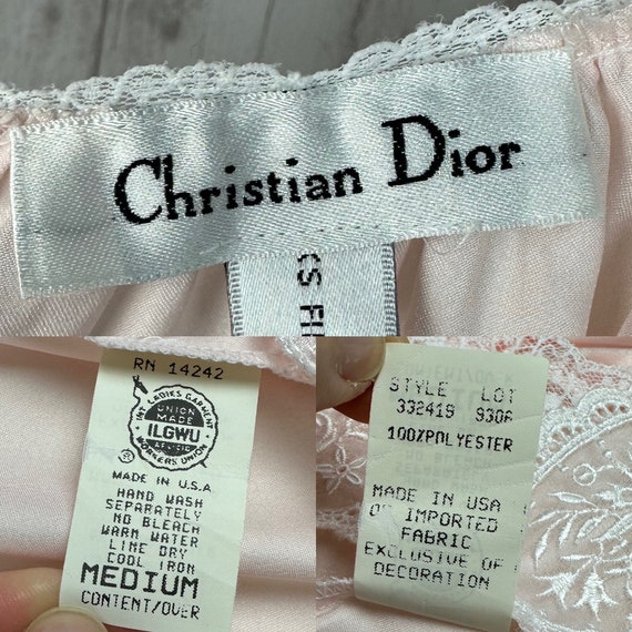 DIOR Vintage 1980s Christian Dior Pink Babydoll N… - image 9
