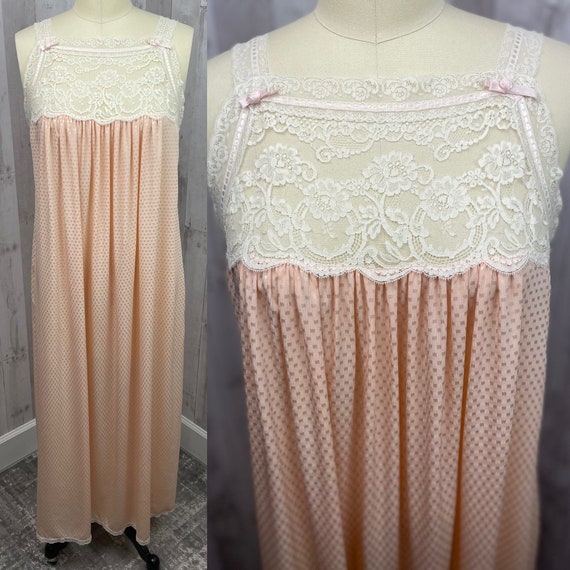 DIOR Vintage Nightgown 1980s Christian Dior Apric… - image 5