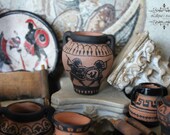 Dollhouse Miniature Ancient Greece amphora hand painted