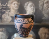 Dollhouse Miniature hand painted Ancient Greek amphora with charioteer