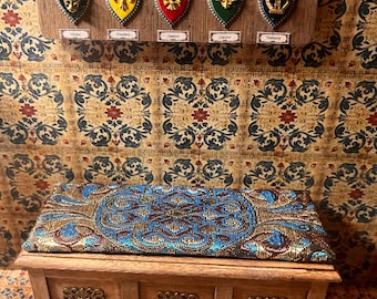 Dollhouse beautiful miniature reproduction of a medieval chest