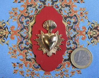 Dollhouse miniature  sacred heart votive panel