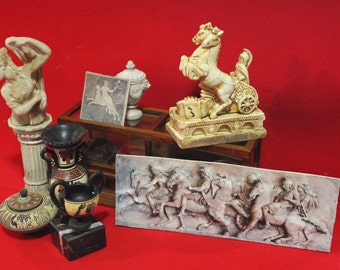 Miniature dollhouse horses bas-relief