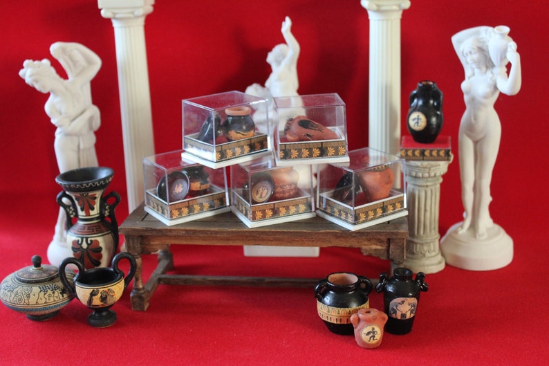Dollhouse Miniature Museum Showcase With Greek Set Etsy