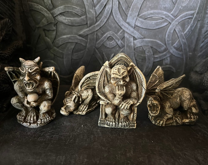 Dollhouse Miniature Gargoyles Statues Etsy