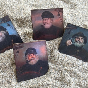 Dollhouse miniature paintings reproductions about captain/sea wolf