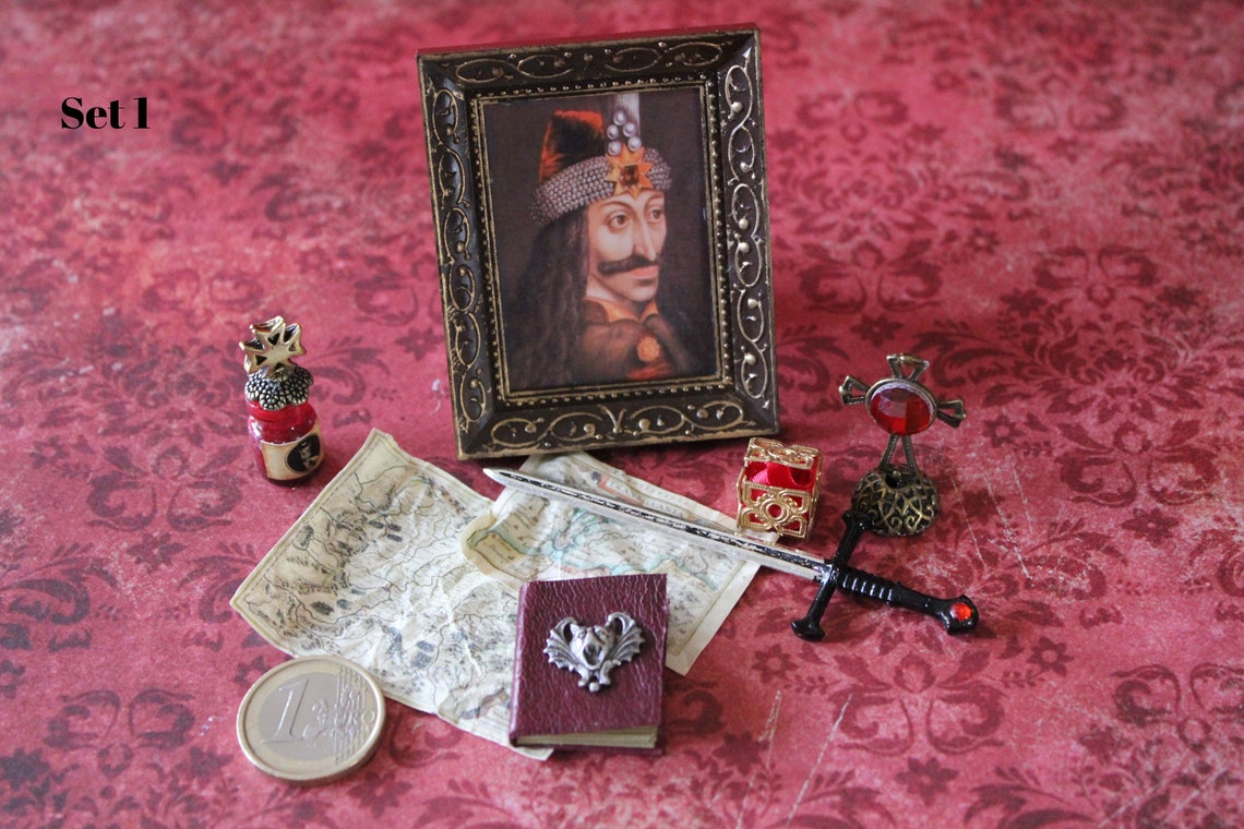 Dollhouse miniature vampire/Dracula/gothic set Etsy