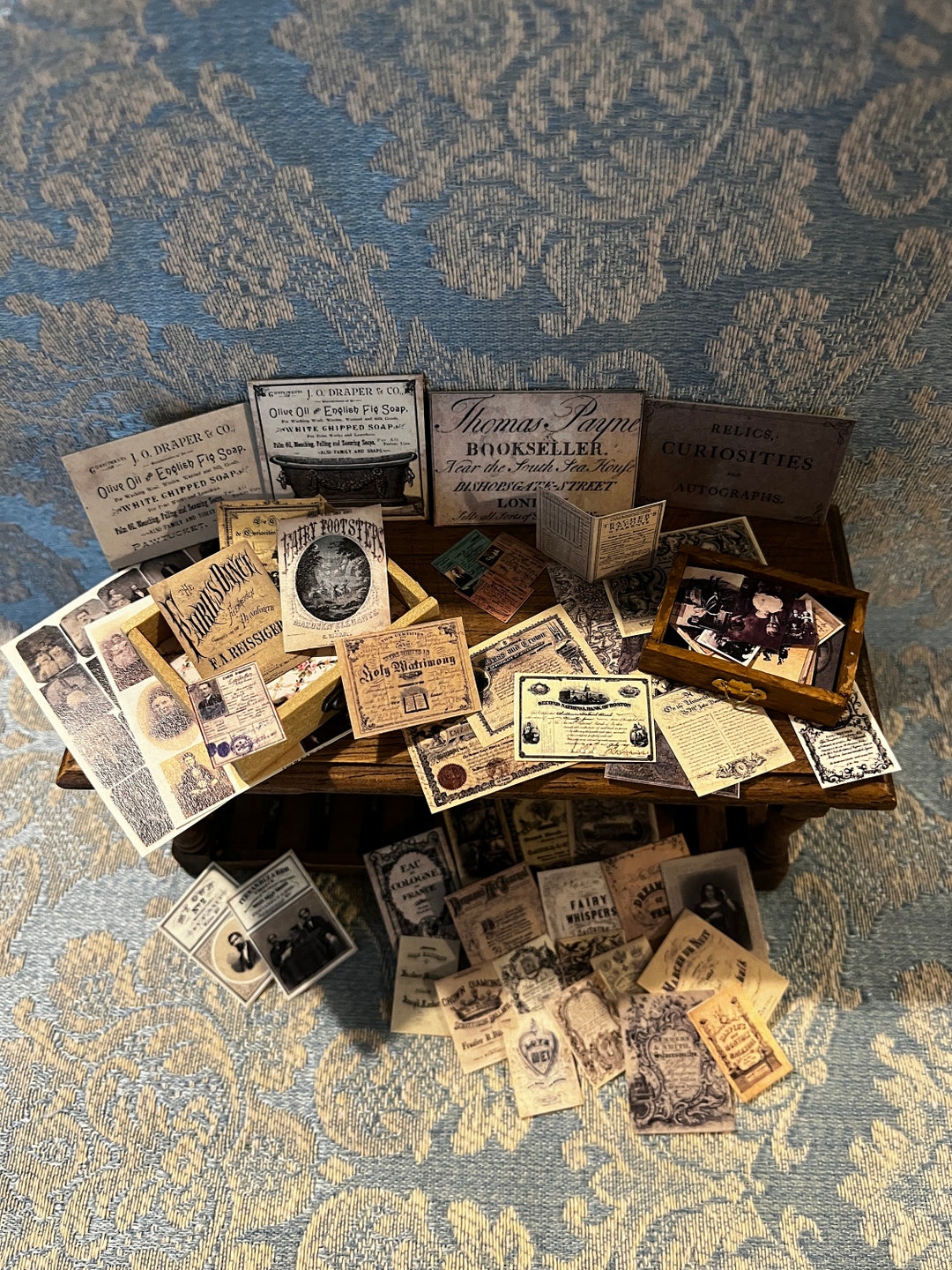 Dollhouse Miniature Photograph/document/certificate Memory's Drawer ...