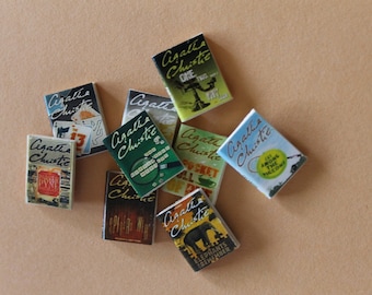 Dollhouse miniature Agatha Christie 9 books set