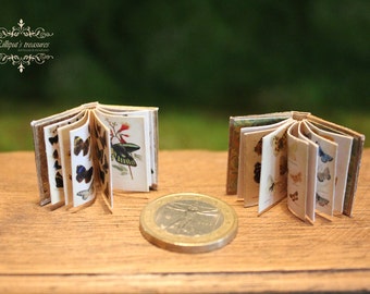 PDF Instant download 2  butterflies  books - miniature dollhouse  scale 1:12