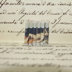Dollhouse miniature Casanova&#39;s memories books set