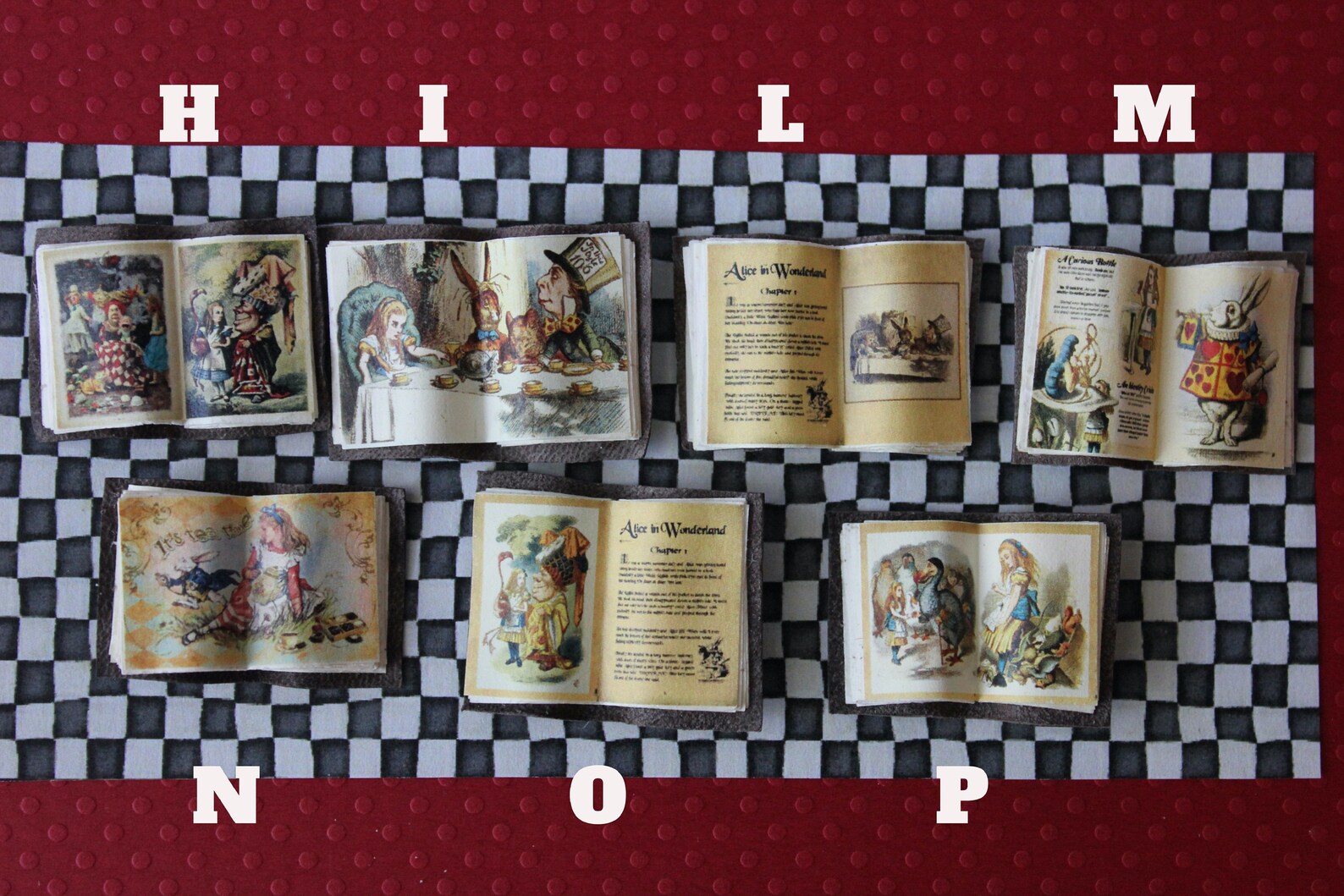 Dollhouse Miniature Alice in Wonderland's Open Book | Etsy