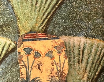 Dollhouse miniature reproductions of an egyptian ancient fresco
