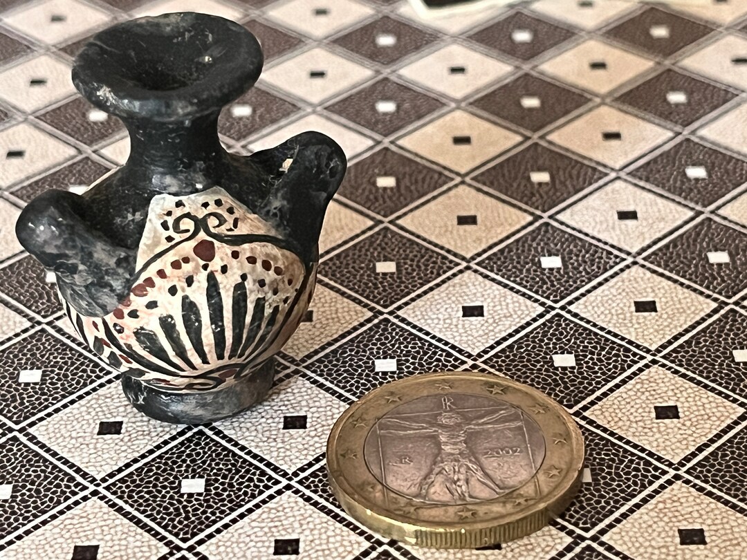 Dollhouse Miniature Ancient GREEK/ETRUSCAN Vase Hand Painted Etsy