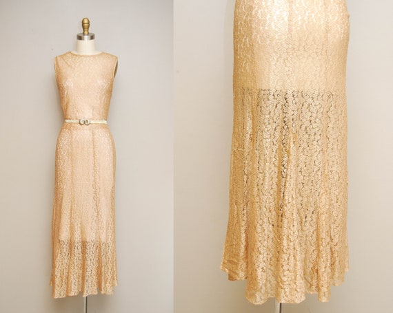 tea length rose gold dress