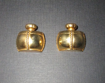 Original YVES ST LAURENT Matching Pair Perfume Bottle Brooches -Stamped with Designer's Initials-Designer Jewelry-Vintage Yves Saint Laurent