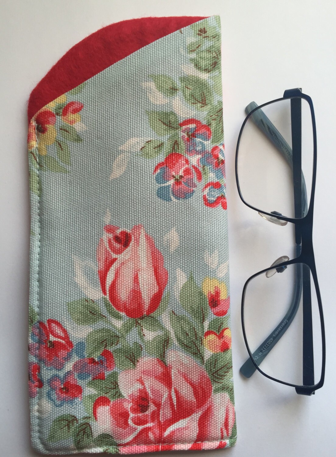 Glasses Case made with Cath Kidston Royal Rose Etsy
