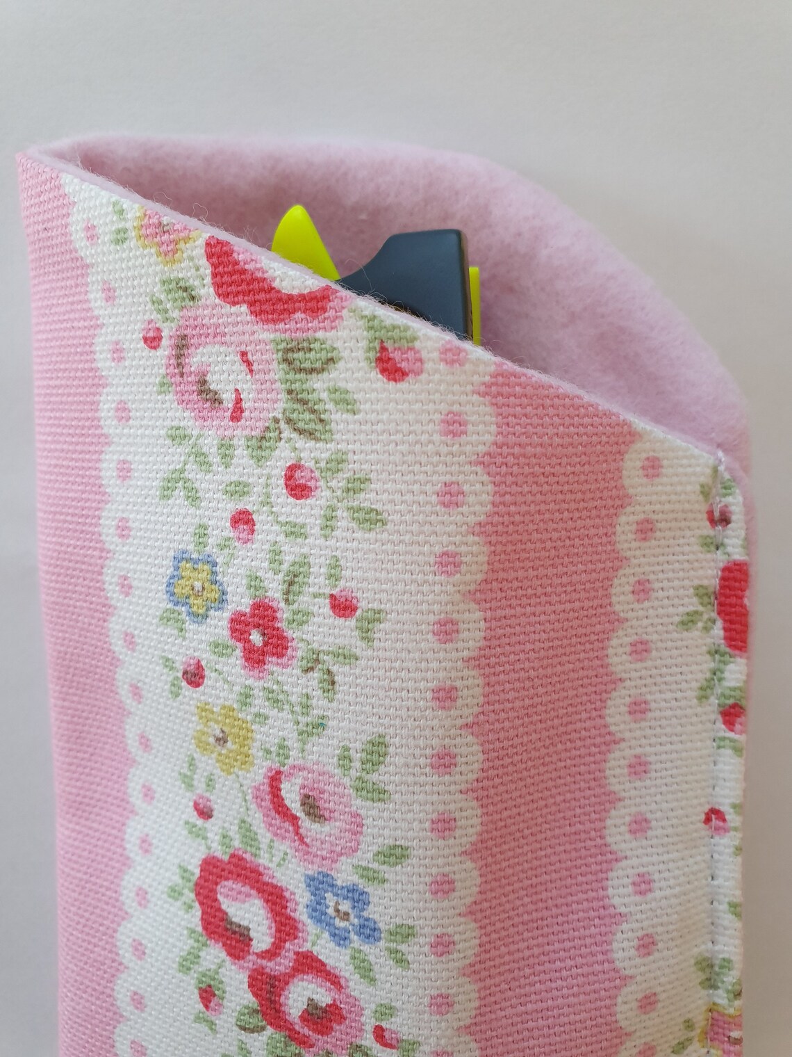 Glasses Case Made With Cath Kidston Lace Stripe Pink Etsy