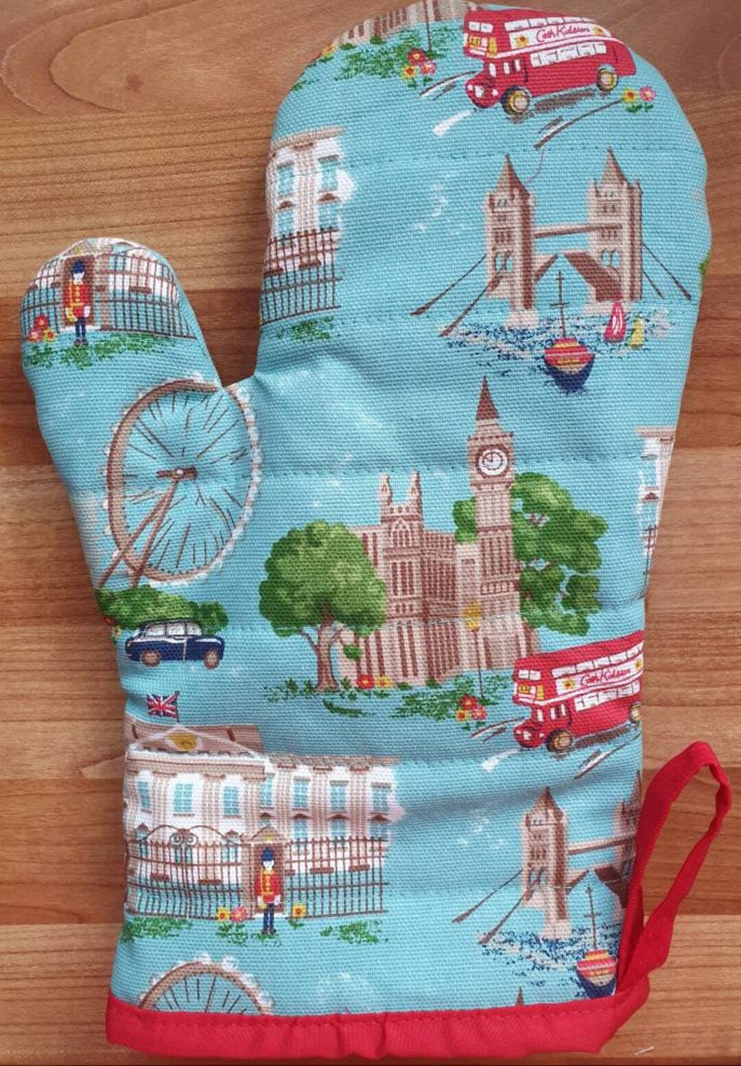 Oven Glove Made With Cath Kidston London Scene Blue Material Etsy
