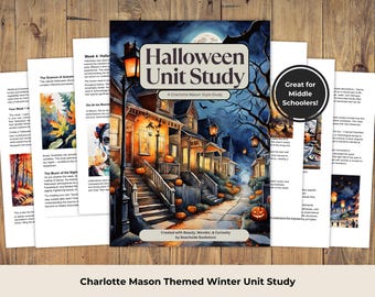 Halloween Unit Study Fall Autumn Homeschool Science History Lesson - Great for Upper Elementary & Middle Schoolers - Charlotte Mason Style