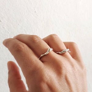 Minimalistischer Silberring, minimalistischer Silberring, Geschenk für Surfer