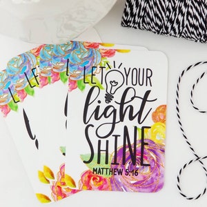 let your light shine - note & scripture cards - SET OF SIX