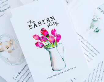 simply Easter - the Easter story Matthew 28 - note & scripture cards - SET OF SEVEN