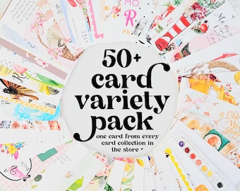 ULTIMATE variety pack - one card from every collection - 50+pieces