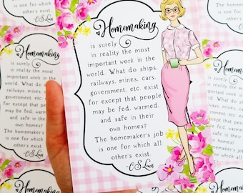 homemakers heart - homemaking the most important work - 5x7 art print